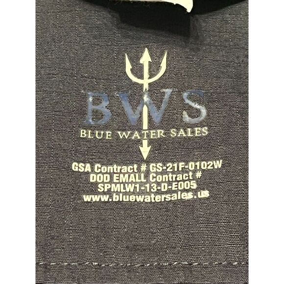 Tactical Field Shirt Rip-StopMens Blue XL PolyCotton Long Sleeve Button Front - Picture 5 of 15